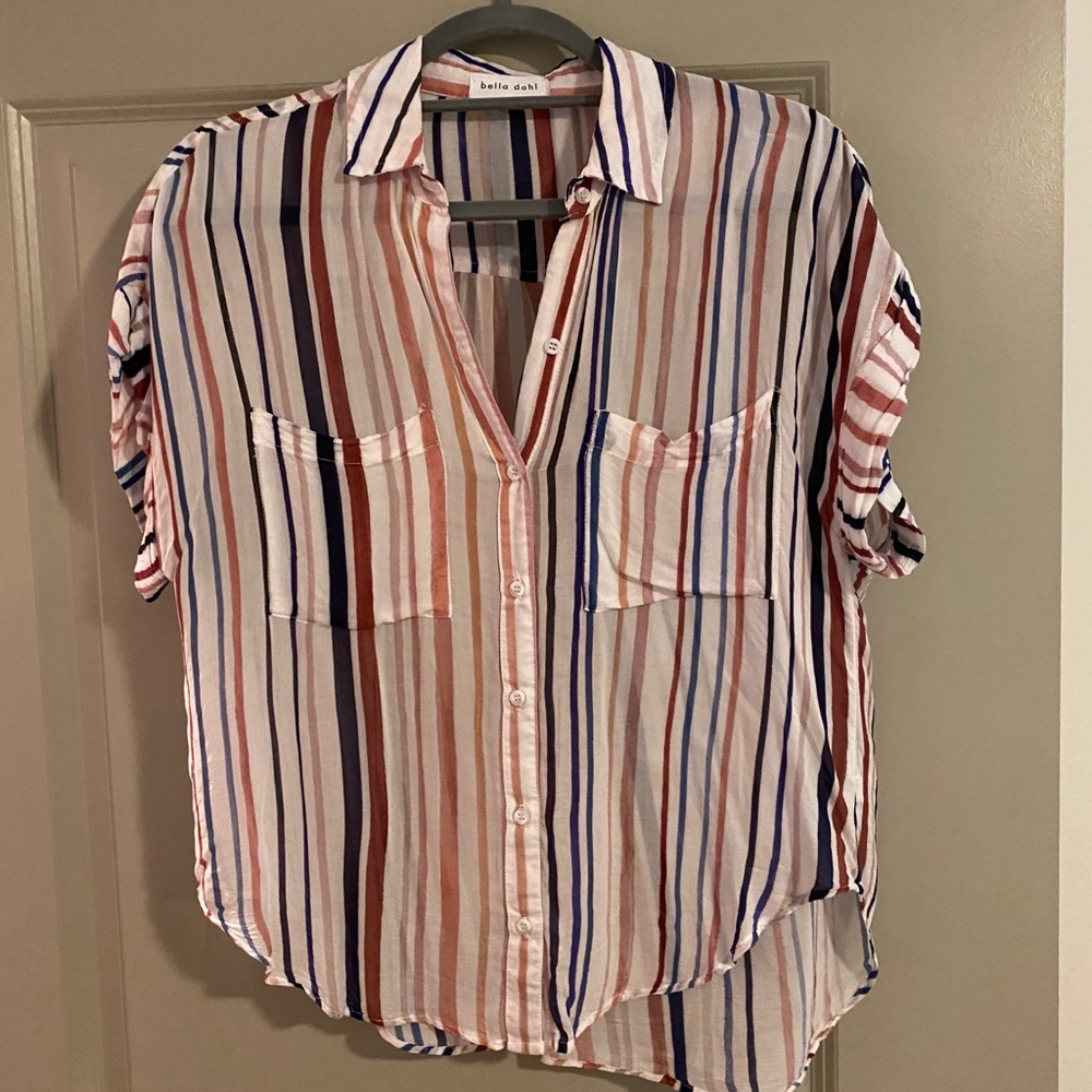 Striped SS Button Down